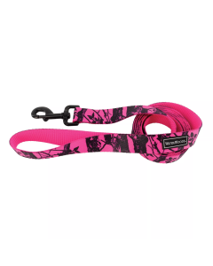 Water & Woods Blaze  6' Patterned Dog Leash - Neon Pink Tree