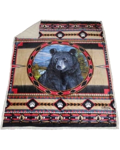 Ramatex Micro Mink Sherpa Bear Ridge Throw 50" x 60"