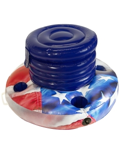 PoolCandy Inflatable Floating Stars & Stripes Drink Cooler