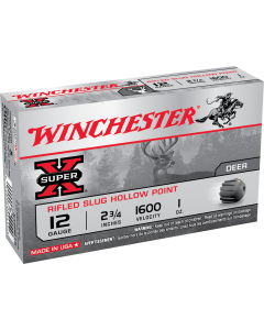 Winchester Super-X 12 Ga 2 3/4" 1oz Rifled Slug - 5 Rounds