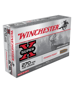Winchester Super-X Ammunition 270 Winchester 130 Grain Power-Point