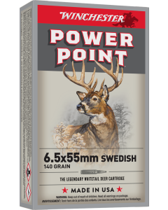 Winchester Power-Point 6.5x55 Swedish 140gr Soft Point - 20 Rounds