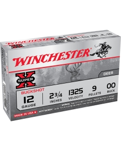 Winchester Super X  Buckshot 12 Ga 2 3/4" 00 Buck - 5 Rounds