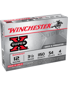 Winchester Super-X 12 Ga 3.5" 54 Pellet 4 Buck - 5 Rounds