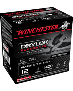 Winchester Drylock Super Steel 12 Ga 3" 1 1/4oz T Shot - 25 Rounds