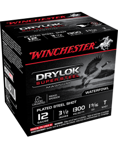 Winchester Drylock Super Steel 12 Ga 3.5" 1 9/16oz T Shot - 25 Rounds