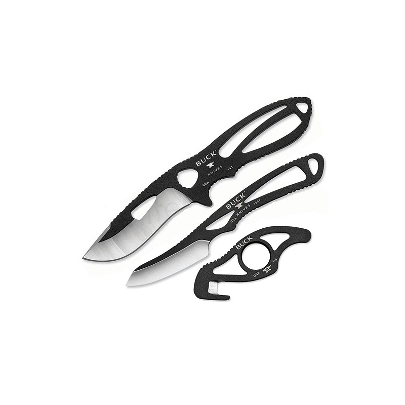 BUCK Paklite Field Master Hunting Knife Combo Set Black at Glen's