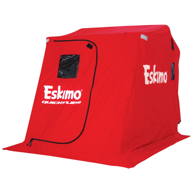 Eskimo Quick Flip 2 Ice House with Versa Top Mount Chairs at Glen
