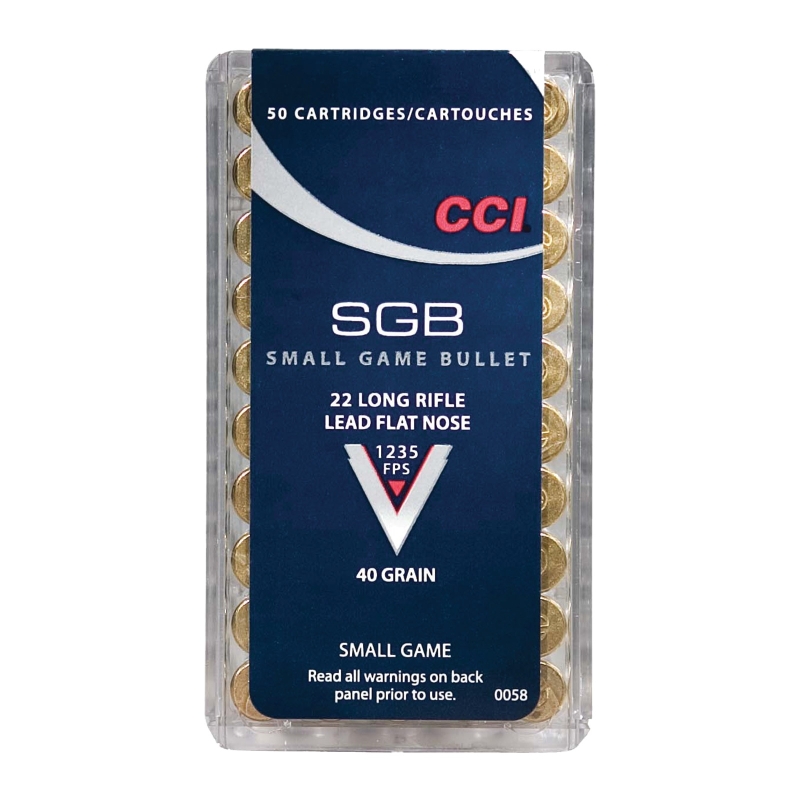CCI SGB Small Game Bullet 22 LR 40 Grain Lead Truncated Cone - 50 ...