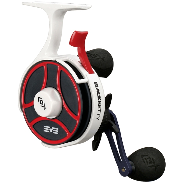 13 Fishing Black Betty Free Fall Ghost Patriot Edition Ice Reel - Left Hand 13 Fishing Black Betty Free Fall Ghost Patriot Edition Ice Reel - Left Hand
