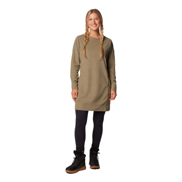 white christmas dresses Fleece Dress – LightHeart Gear main image 1