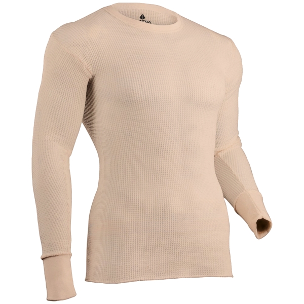 Indera Mills Lightweight Ribbed Knit 100% Cotton Thermal Shirt For