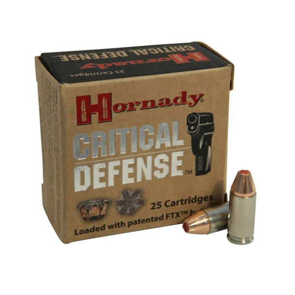 Hornady Critical Defense 9mm Luger 115 Grain FTX 90250 at Glen's