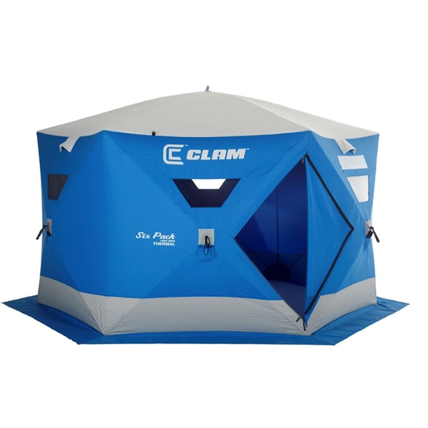 Clam Six Pack 1660 MAG Thermal Hub Ice Shelter at Glen's