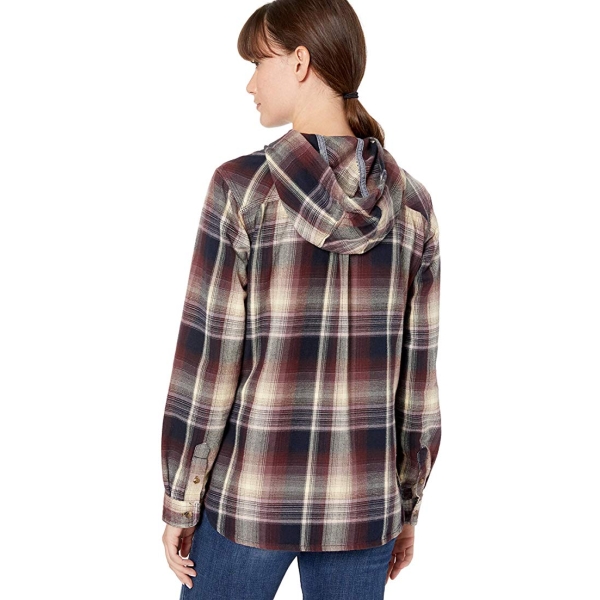 Carhartt women's beartooth hooded flannel shirt hotsell