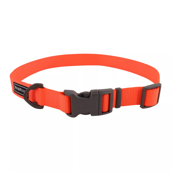 ★TOUT Y EST★ Strain collar block back red sky blue S02095 Water & Woods 1 x 18 -26 Adjustable Dog Collar - Safety